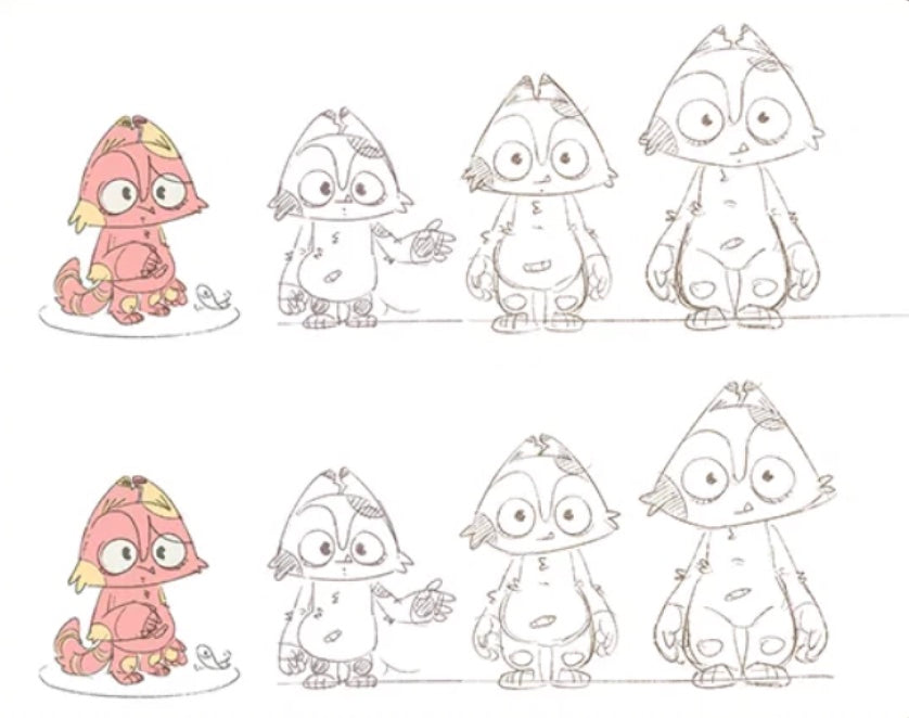 YahYah character growth sketches